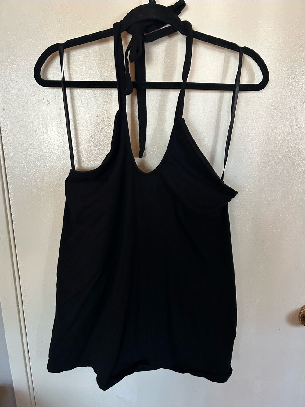 torrid Black Halter Tank Top with Thin Straps